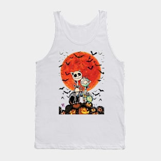 Funny Halloween nightmare before meow Tank Top